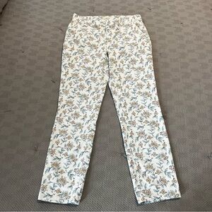 LOFT Floral Girlfriend Chino Pants Size 6